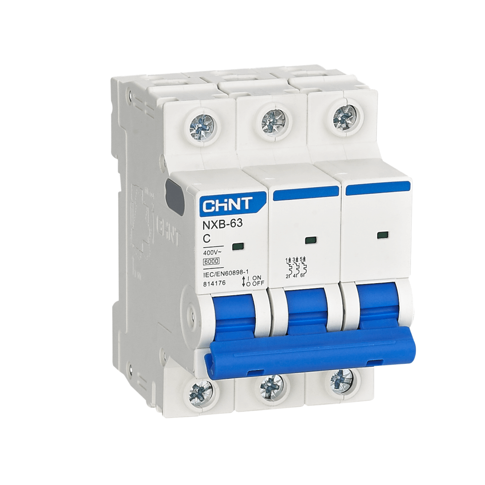 เซอร์กิตเบรกเกอร์ 20 แอมป์ 3 โพล 6KA CHINT MCB NXB-63 3P C20 TYPE C_1